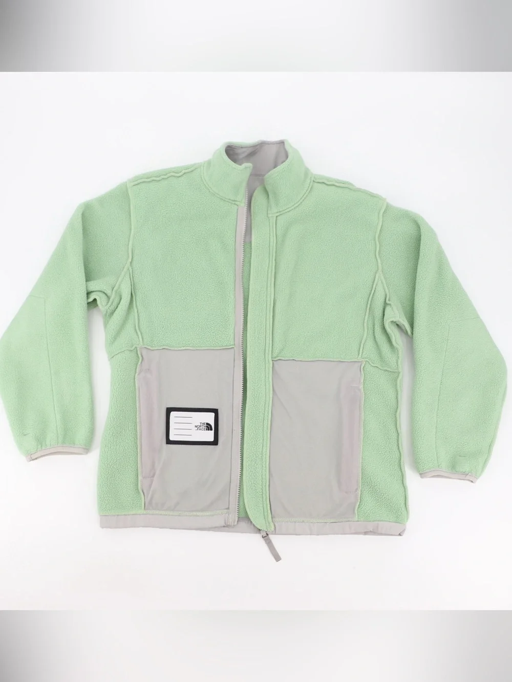 The North Face Large Youth Girls Denali Fleece Jacket Green Pre-Owned
